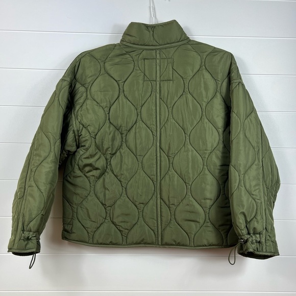 Lucky brand quilted puffer jacket size small army green - Picture 5 of 6